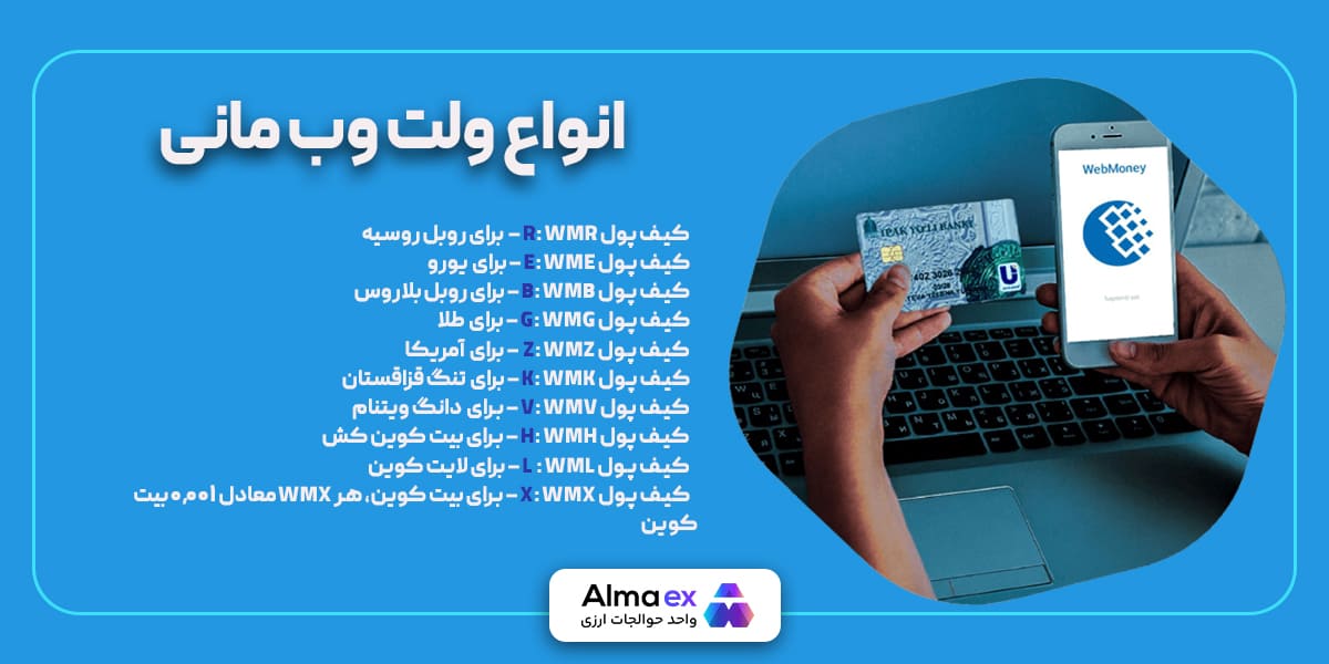 انواع کیف پول وب مانی