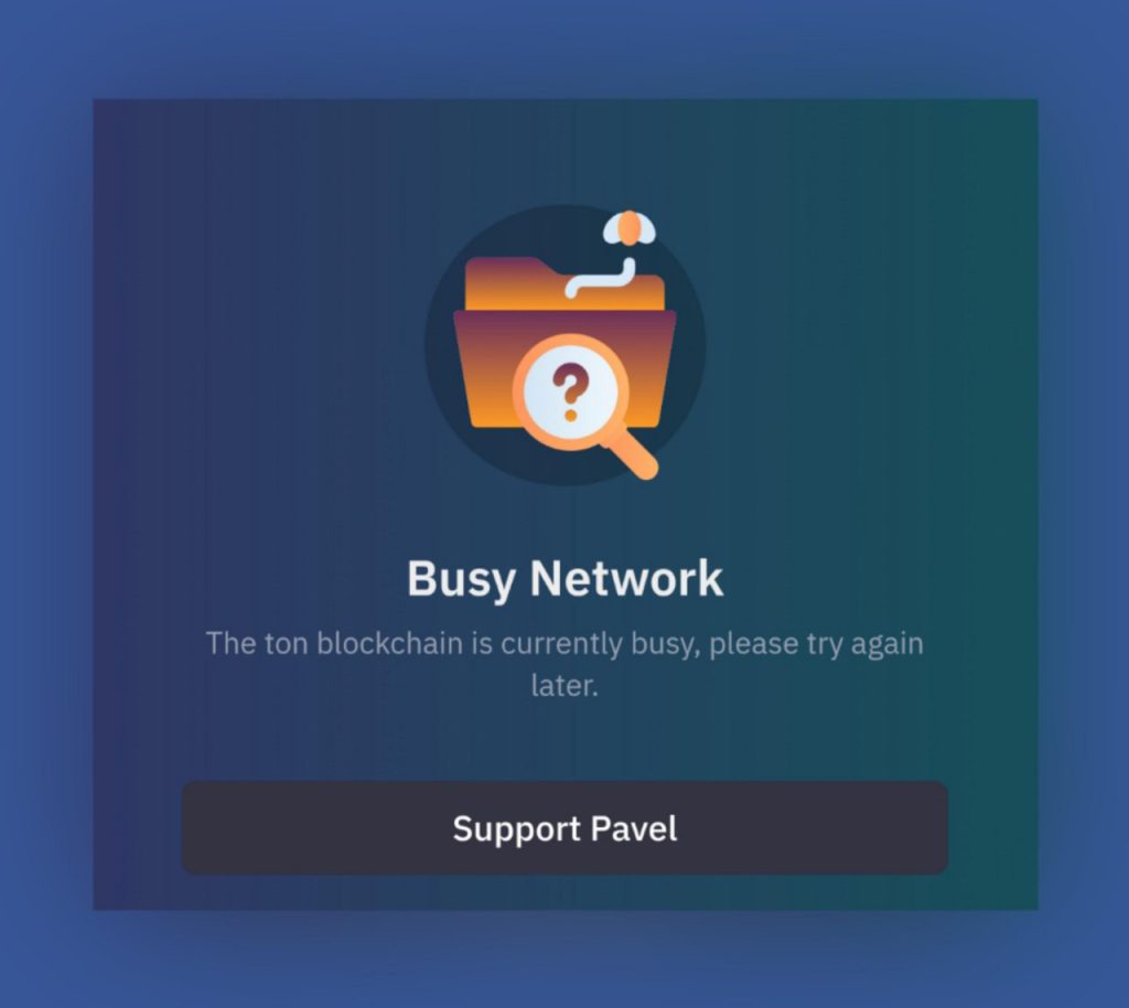 پیغام busy network در بات داگز